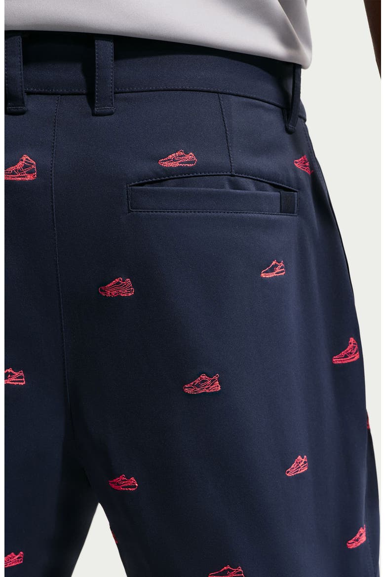 Par Dri-FIT Golf Shorts, Alternate, color, COLLEGE NAVY/ BLACK/ HOT LAVA