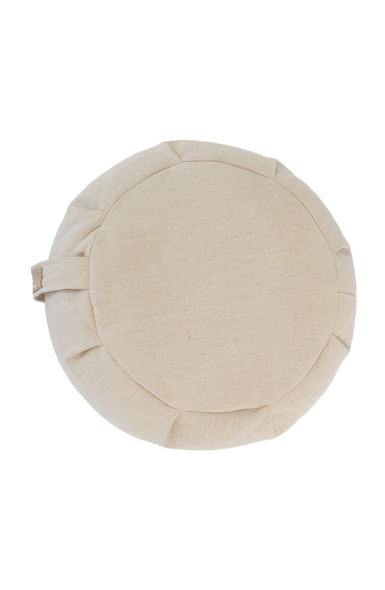 Hugger Mugger Kino MacGregor Zafu Cushion Natural Linen, Alternate, color, Natural