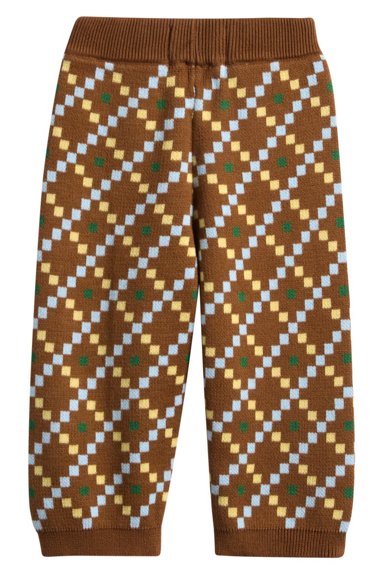 Kids' Pixel Cotton Pants, Alternate, color, DARK BROWN