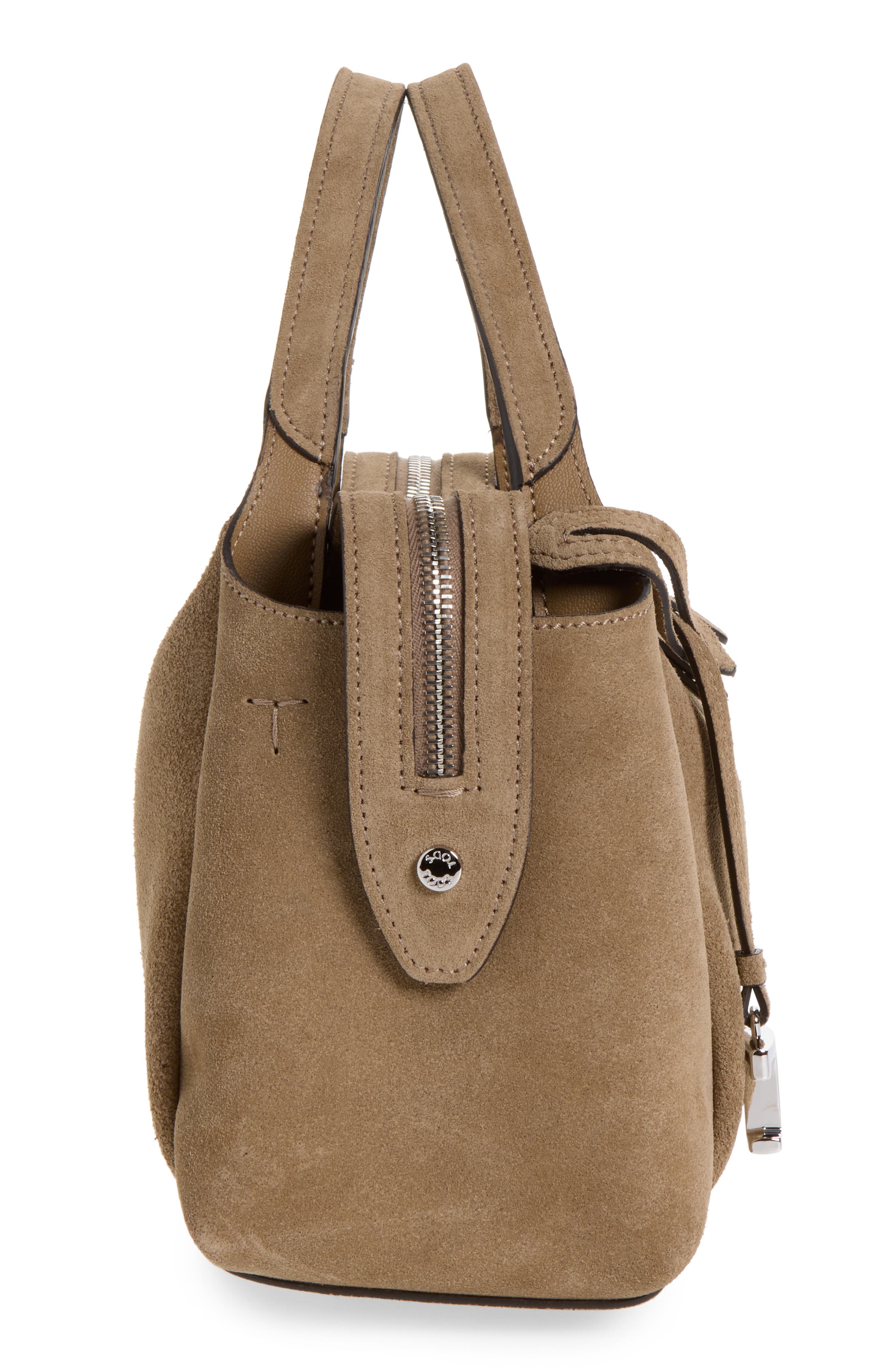 Mini Apa Suede Crossbody Bag, Alternate, color, MIST/ CAPPUCCINO