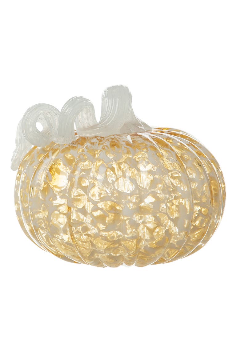 Fall Round Glass Pumpkins, Alternate, color, Yellow