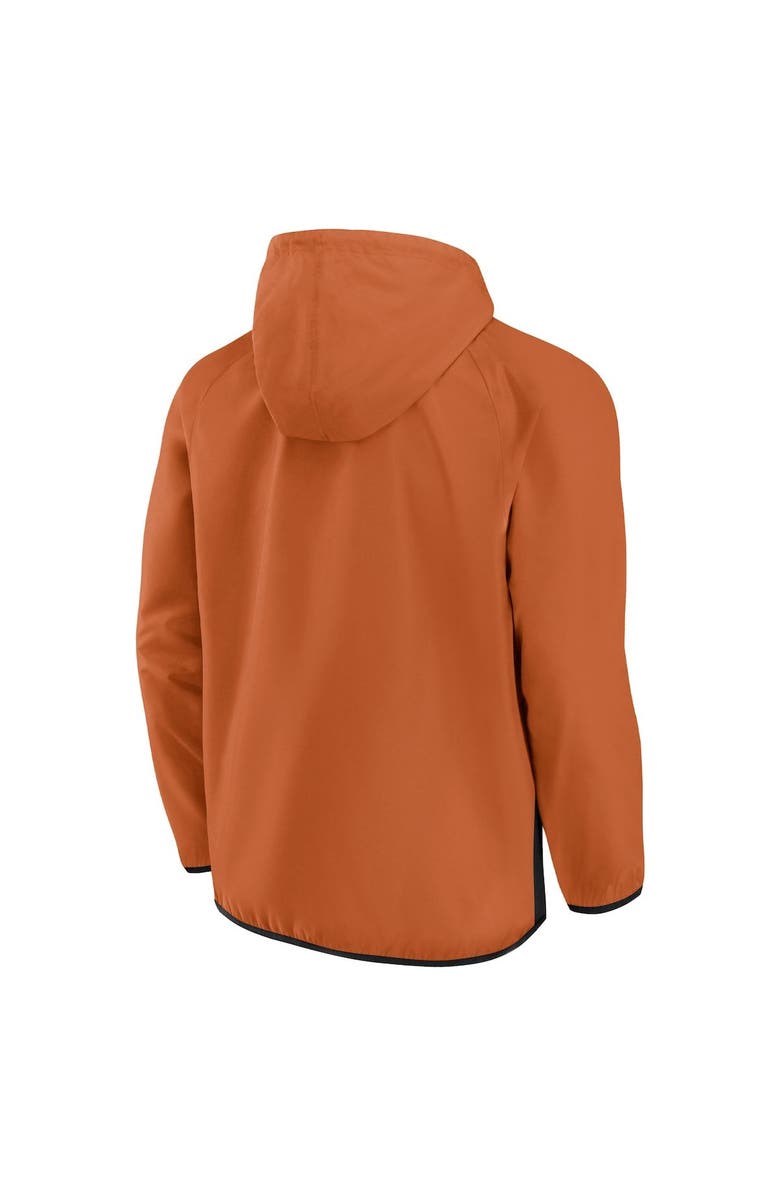 FANATICS Men's Fanatics Branded Texas Orange Texas Longhorns Victory On Raglan Quarter-Zip Hoodie, Alternate, color,