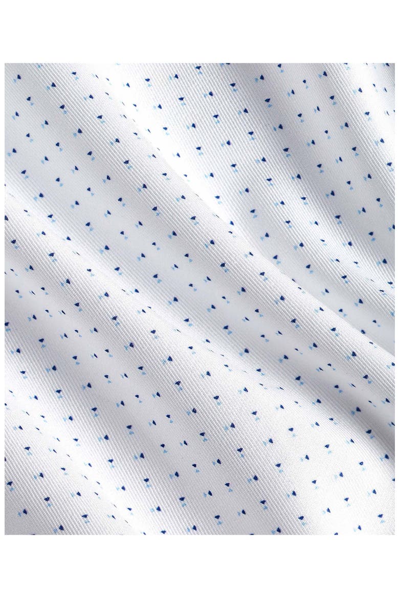 Slim Fit Neat Cotton Stretch Twill Dress Shirt, Alternate, color, WHITE/NAVY