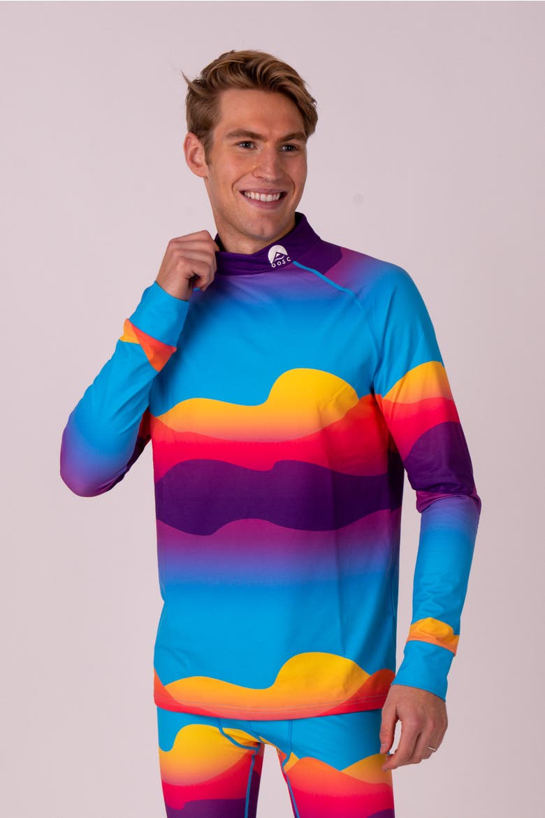 Baselayer Top - Mambo Sunset Mens, Main, color, multi-colour