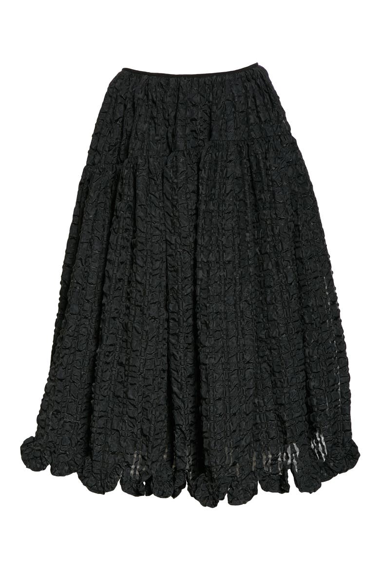 Kasumi Seersucker Skirt, Alternate, color, BLACK