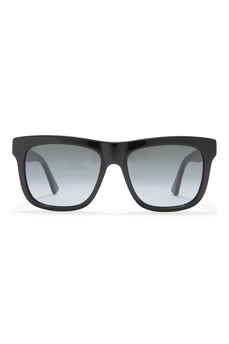 54mm Square Sunglasses, Main, color, BLACK BLACK GREY