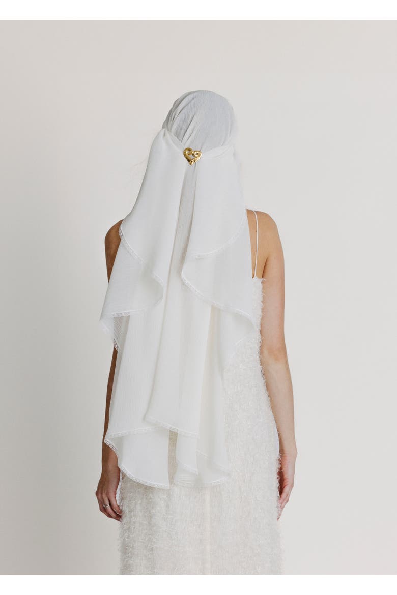 Juliet Cap Veil, Alternate, color, White