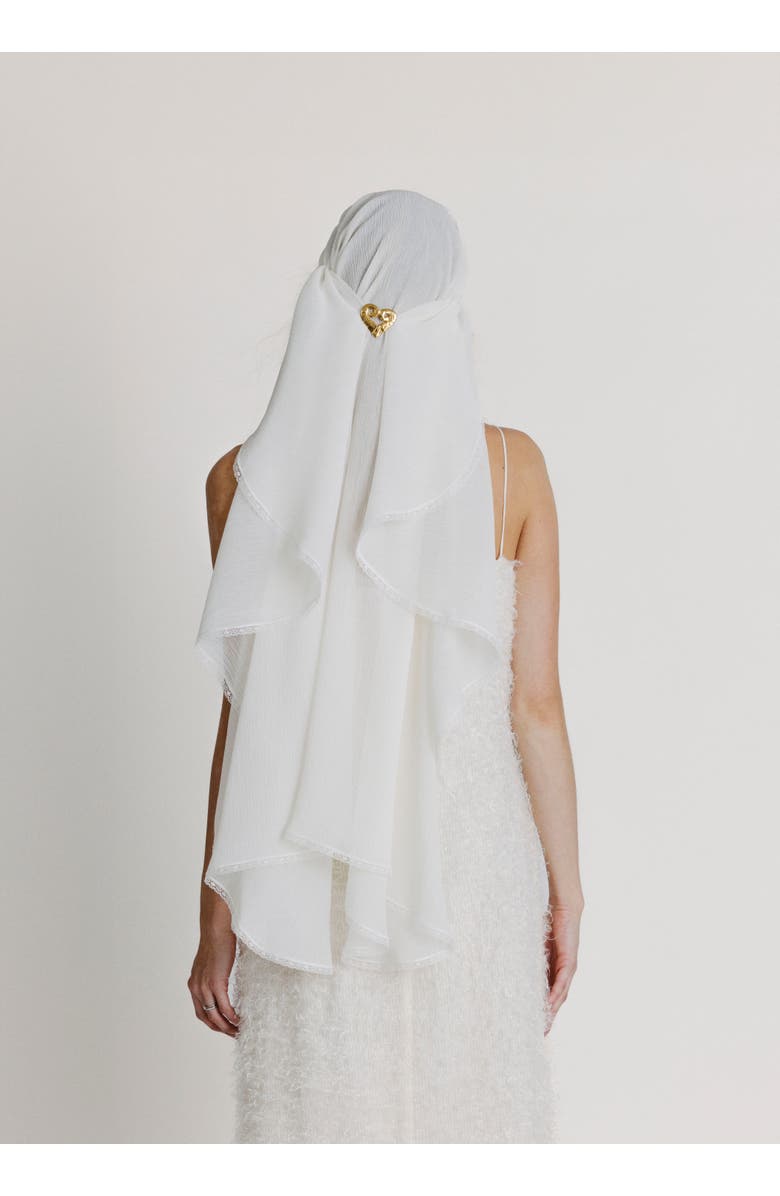 Alas Juliet Cap Veil, Alternate, color, White