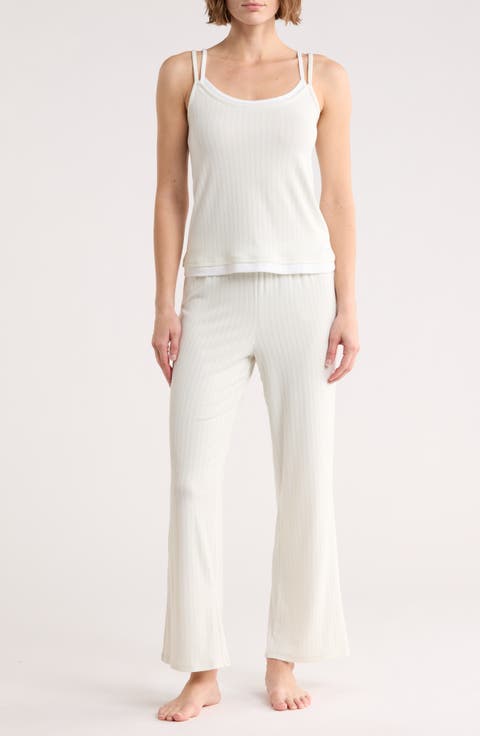 Variegated Ribbed Camisole & Pants Pajamas