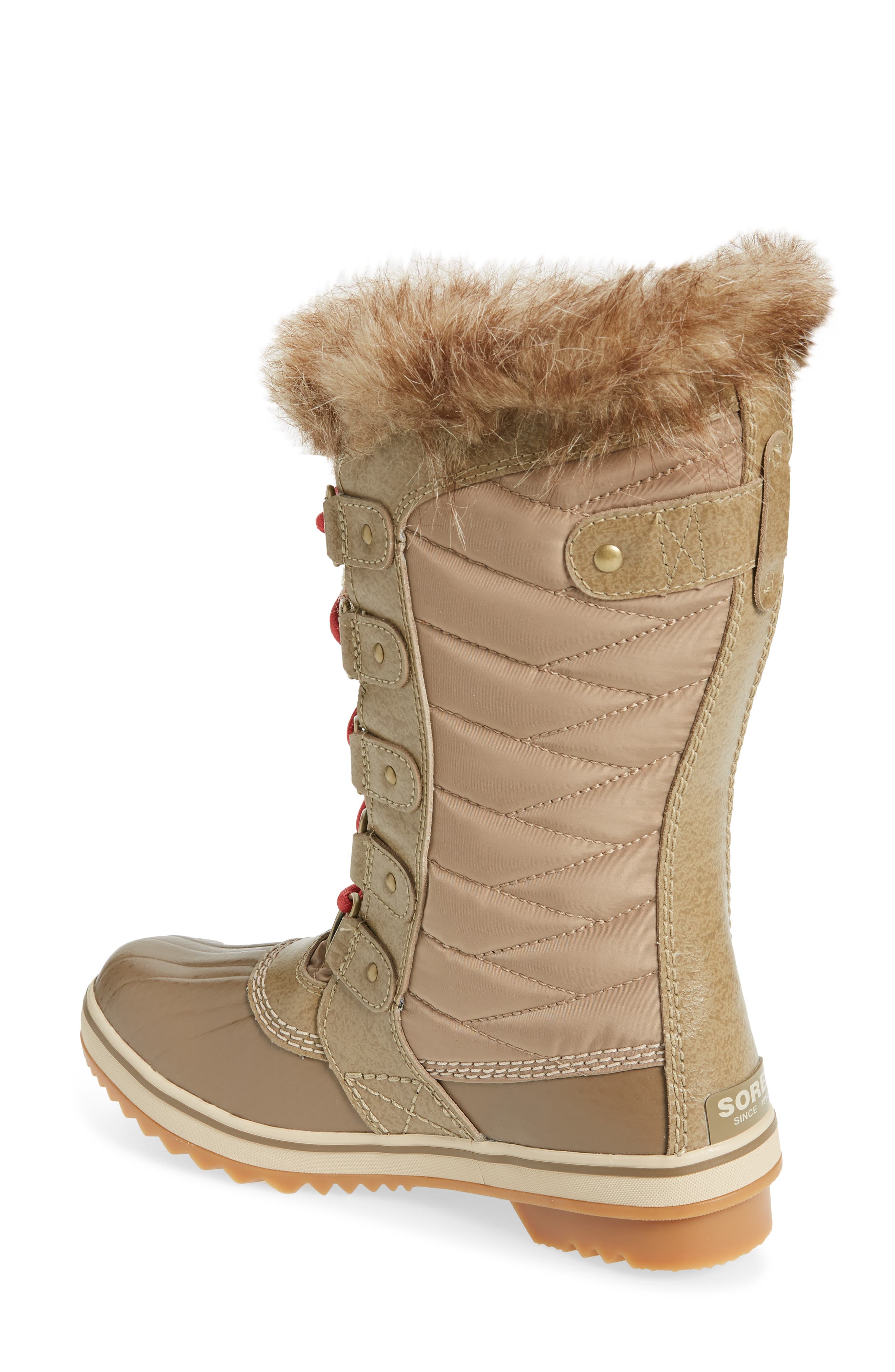 'Tofino II' Faux Fur Lined Waterproof Boot, Alternate, color, KHAKI II