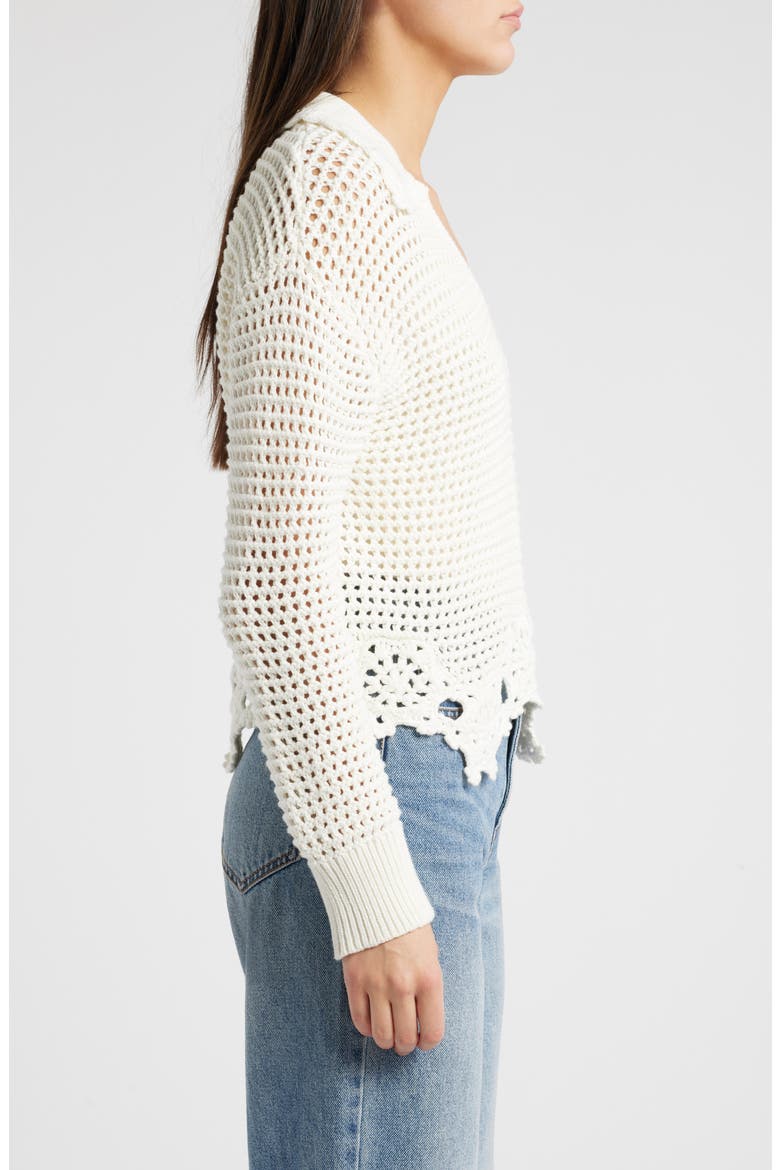Louise Cotton Sweater, Alternate, color, IVORY