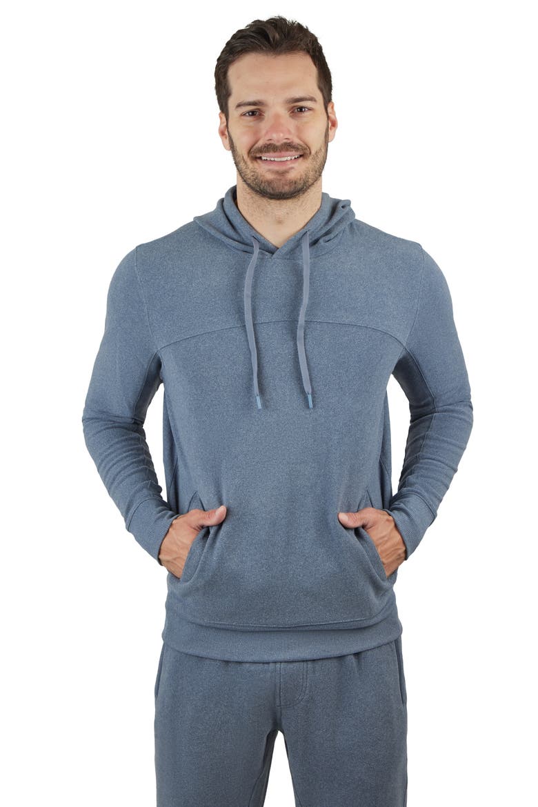 Ultra Mélange Fleece Hoodie, Alternate, color, NAVY BLAZER
