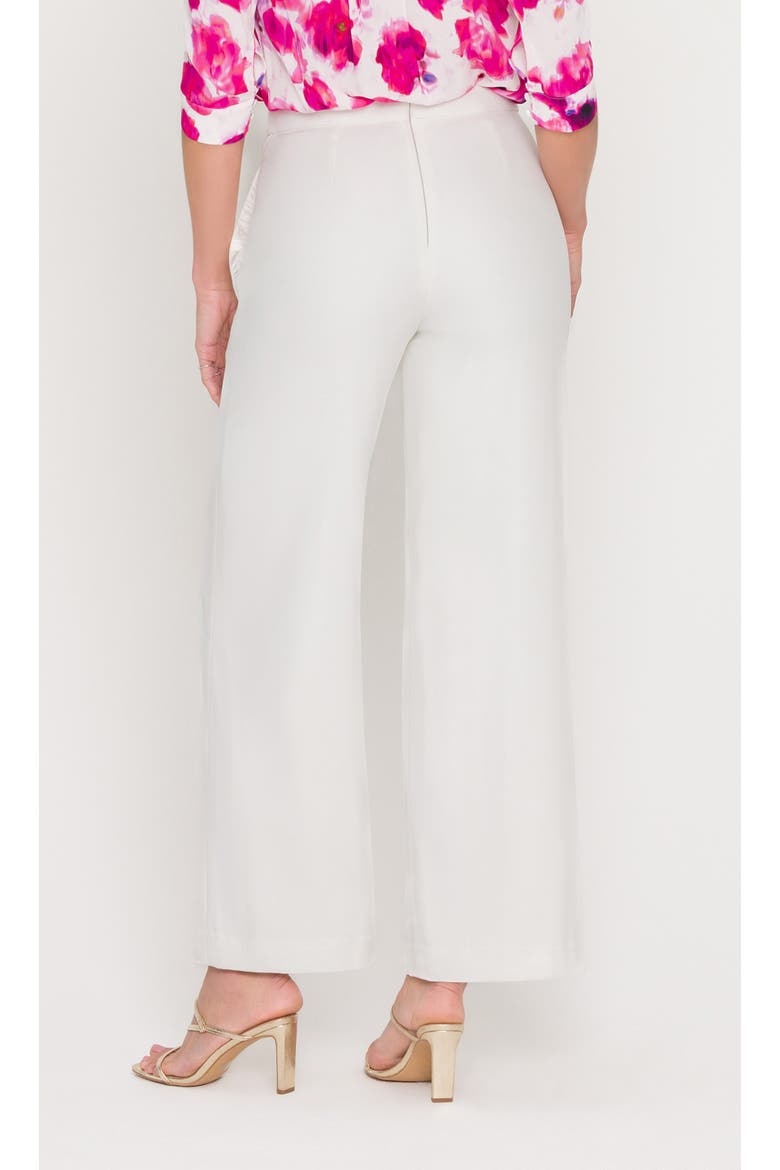 Medlyn Lightweight Crepe Pants, Alternate, color, white