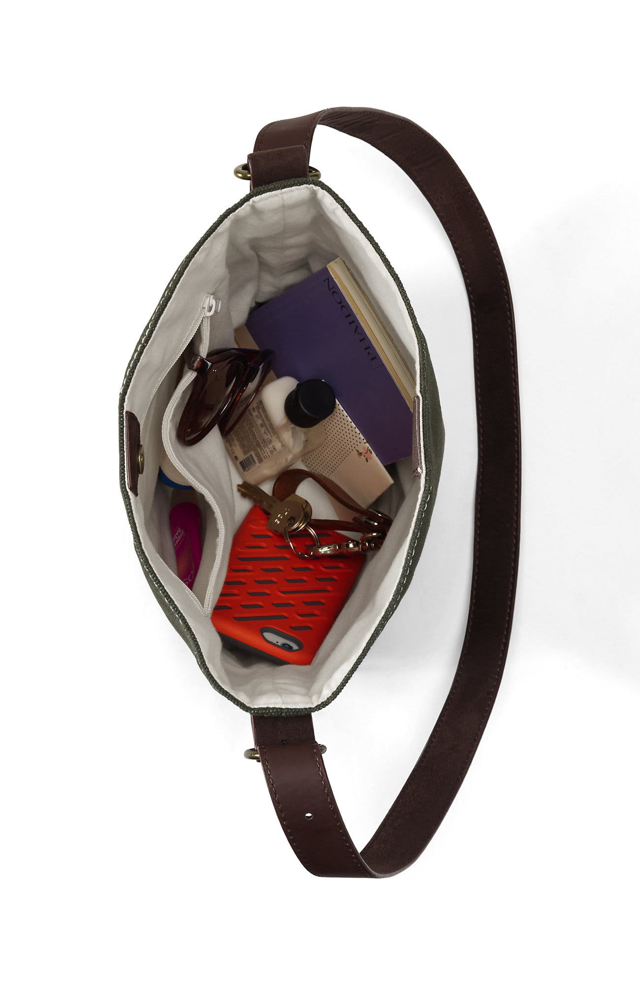 Bucket Bag, Alternate, color, Olive Green/Brown