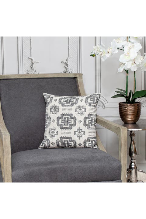 Sima Transitional Beige Throw Pillow