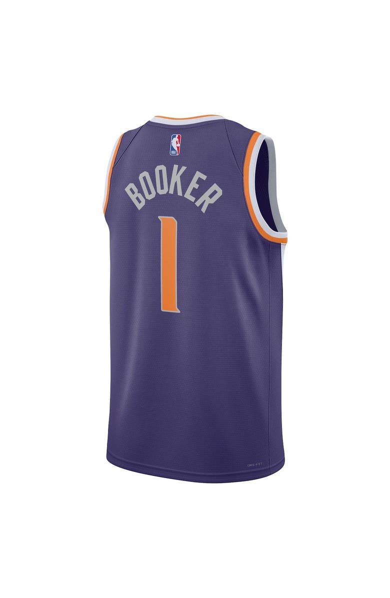 Nike Unisex Nike Devin Booker Purple Phoenix Suns Swingman Jersey - Icon Edition, Alternate, color, Purple