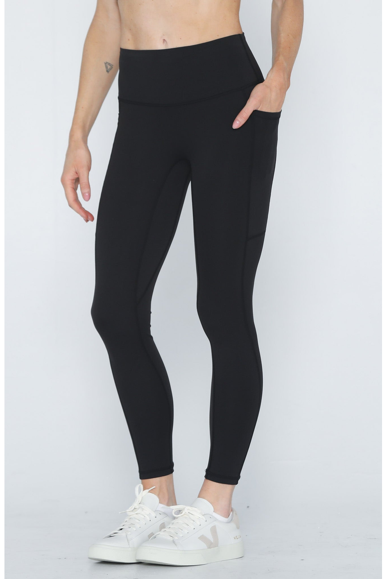 The Daily Support Pocket Postpartum Legging, Alternate, color, Noir