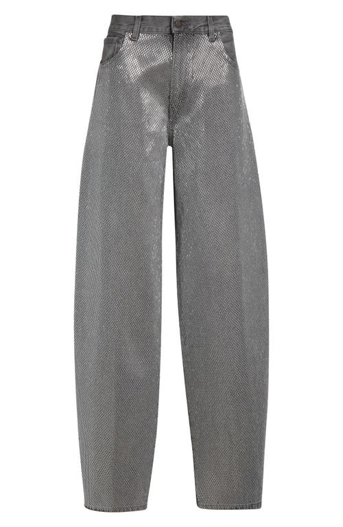 Haikure Bibi Crystal Embellished Balloon Leg Jeans In Gray