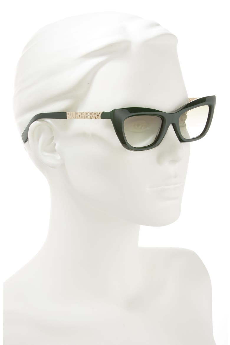 51mm Cat Eye Sunglasses, Alternate, color, GREEN