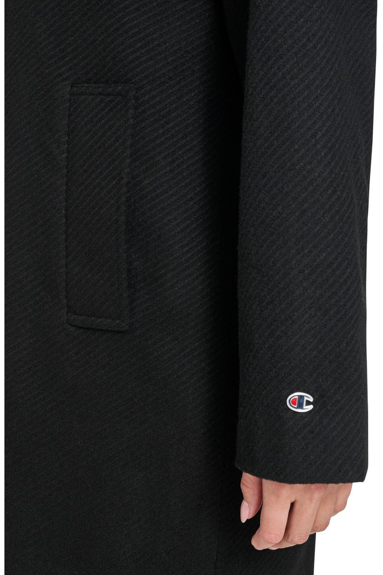 Topcoat with Removable Hooded Bib, Alternate, color, BLACK