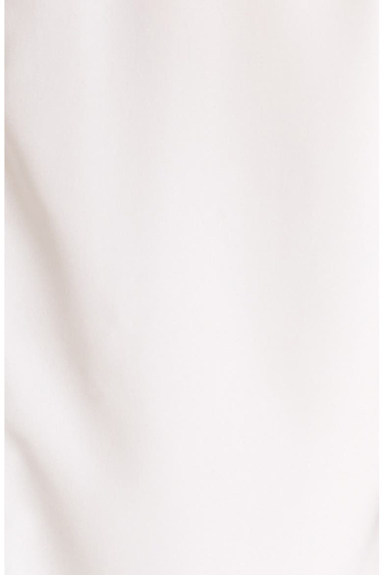 Faux Leather Trim Boyfriend Shirt, Alternate, color, NEW IVORY