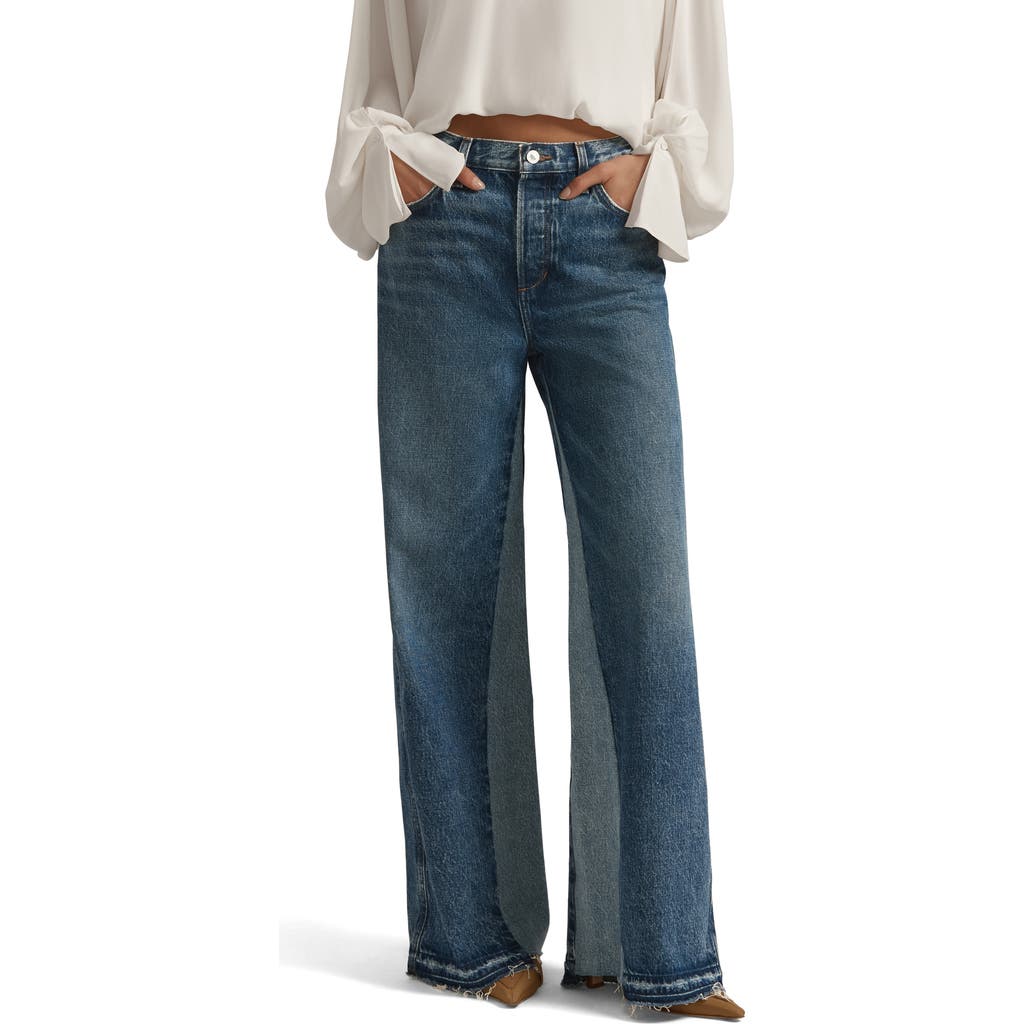 Favorite Daughter Ollie Ultimate Baggy Wide Leg Jean In Charlestown In Blue