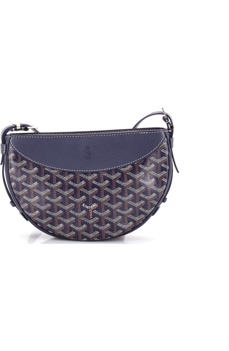 Pre-Owned Goyard Hirondelle Shoulder Bag Coated Canvas and Leather, Alternate, color, Blue