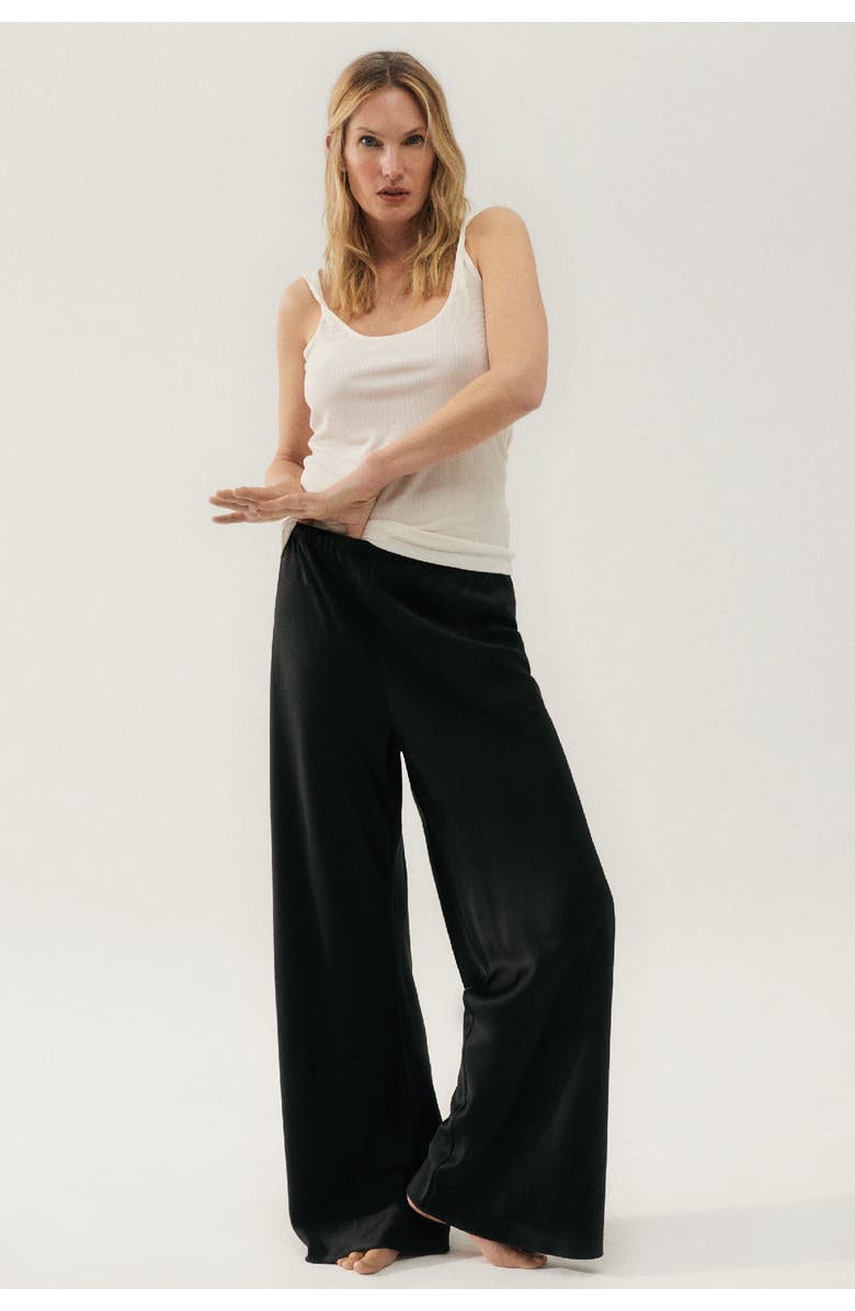 SILK LAUNDRY RIBBED TANK WHITE, Alternate, color, White