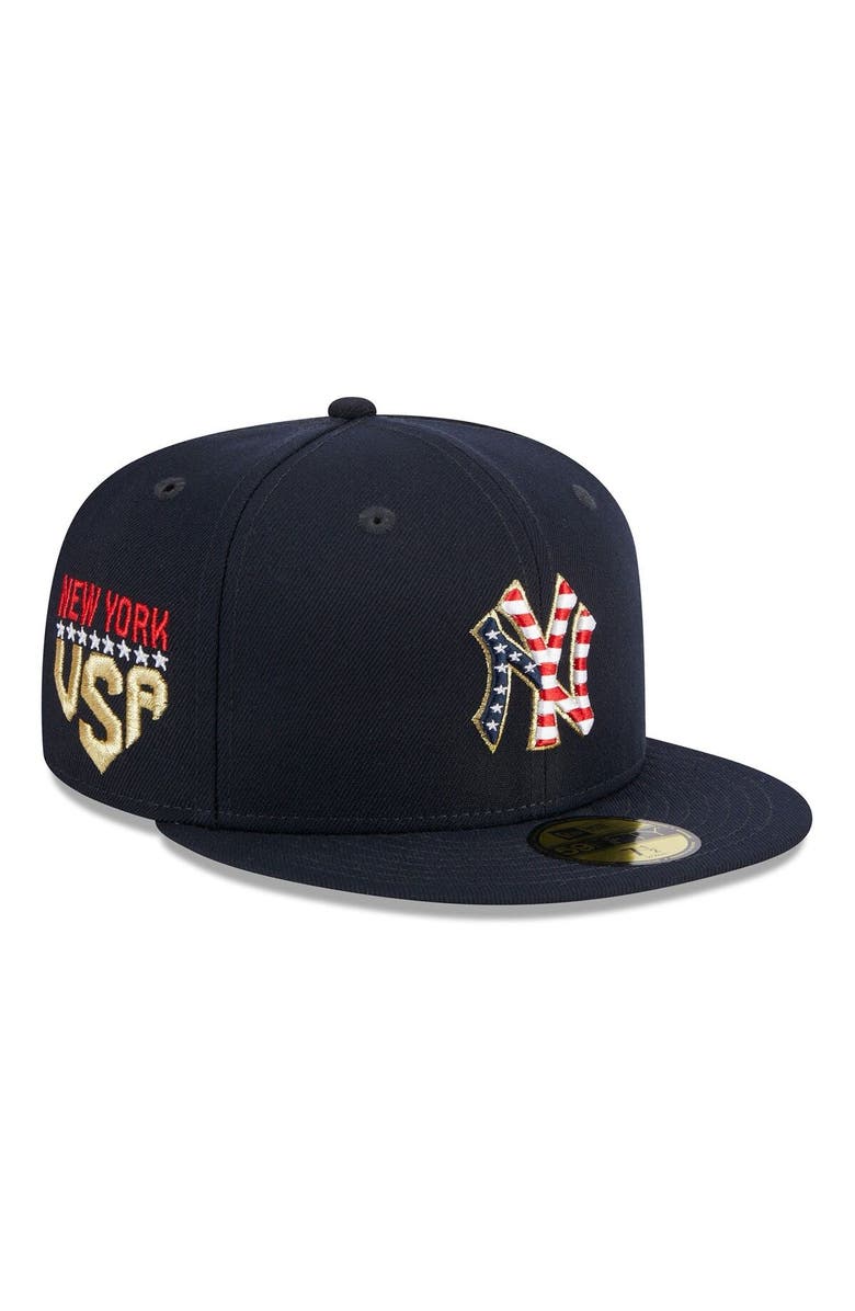 New Era Men's New Era  Navy New York Yankees 2023 Fourth of July 59FIFTY Fitted Hat, Main, color, 