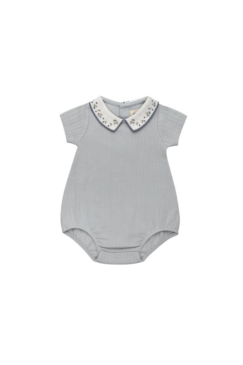 Embroidered Collar Collection - Romper, Main, color, Blue