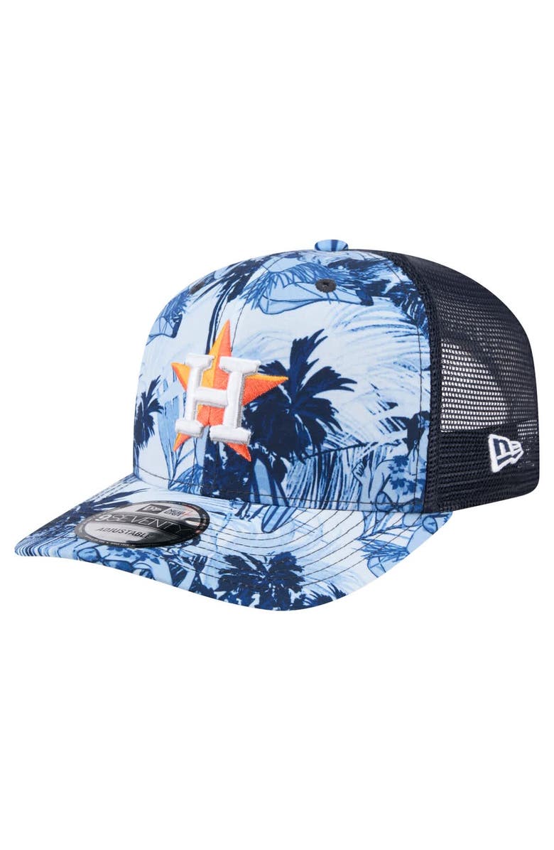 New Era Men's New Era Navy Houston Astros Hula Trucker 9SEVENTY Adjustable Hat, Main, color, 