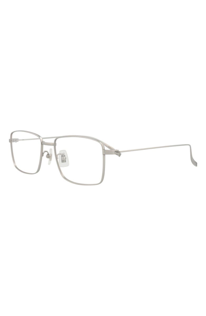 Dunhill 55mm Rectangular Optical Glasses, Alternate, color, Silver Transparent