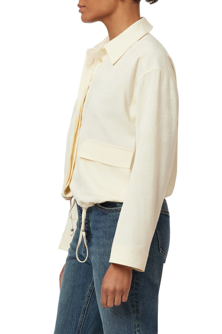 Drawstring Waist Utility Shirt, Alternate, color, EGGNOG