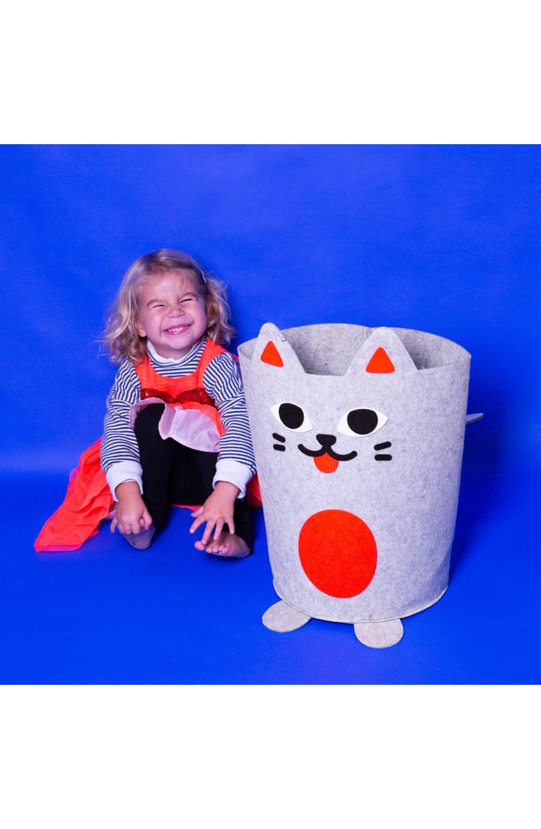 OMY Tidy Bag Cat, Alternate, color, Grey