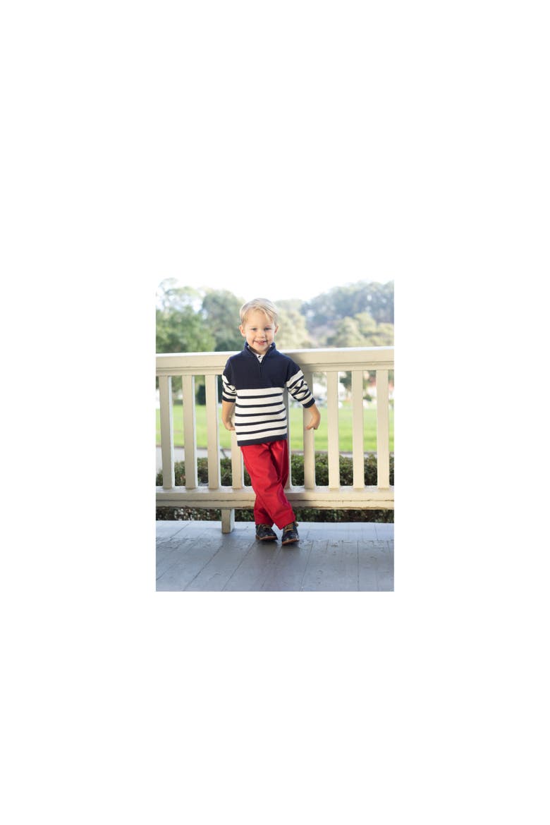 Cotton Zip Sweater, Alternate, color, Breton Navy White Stripe