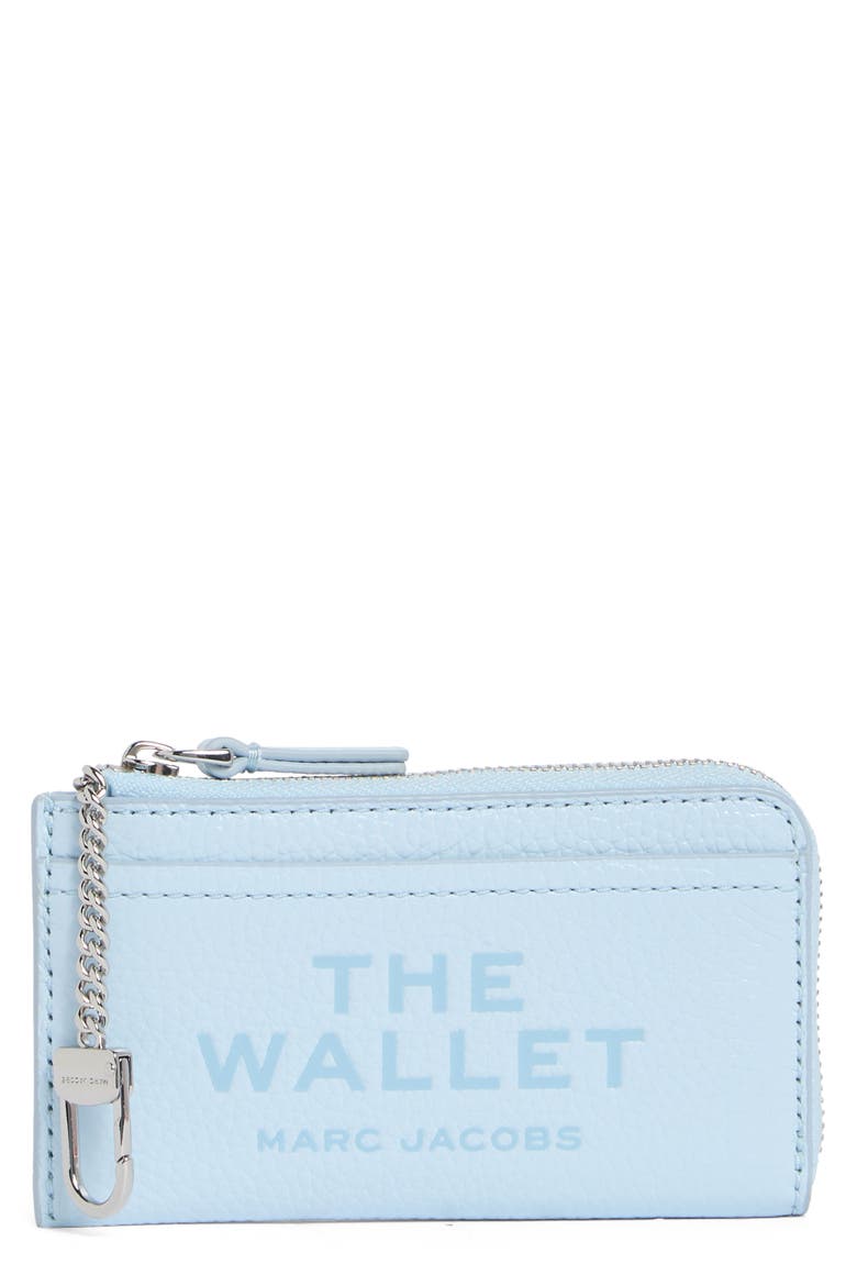 The Top Zip Multi Leather Wallet, Main, color, CLOUD BLUE