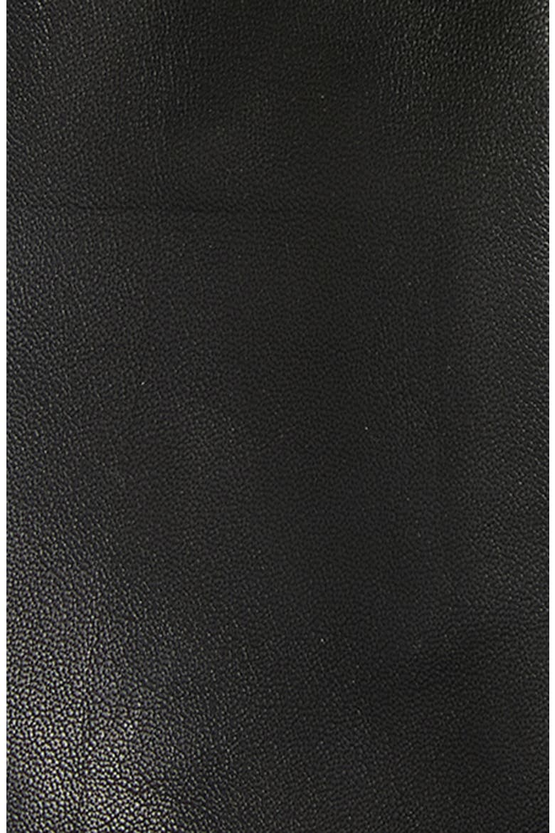 Vesper Fringed Tech Leather Gloves, Alternate, color, BLACK
