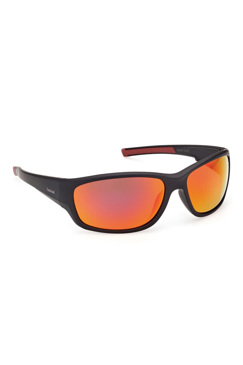 67mm Sunglasses, Alternate, color, MATTE BLACK / SMOKE POLARIZED