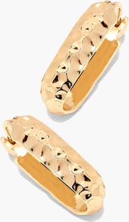 YOJ Sanu Soft Hammered Midi Hoop Earrings in Gold