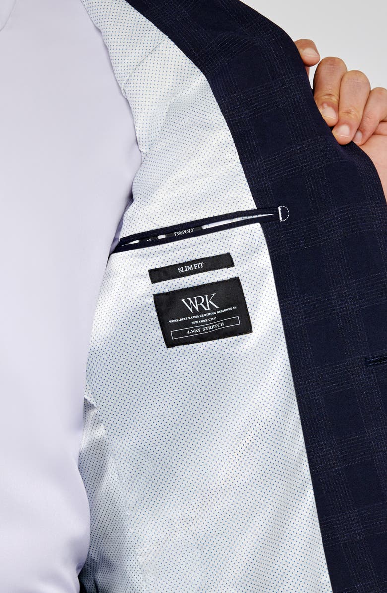 W.R.K Check Sport Coat, Alternate, color, Navy