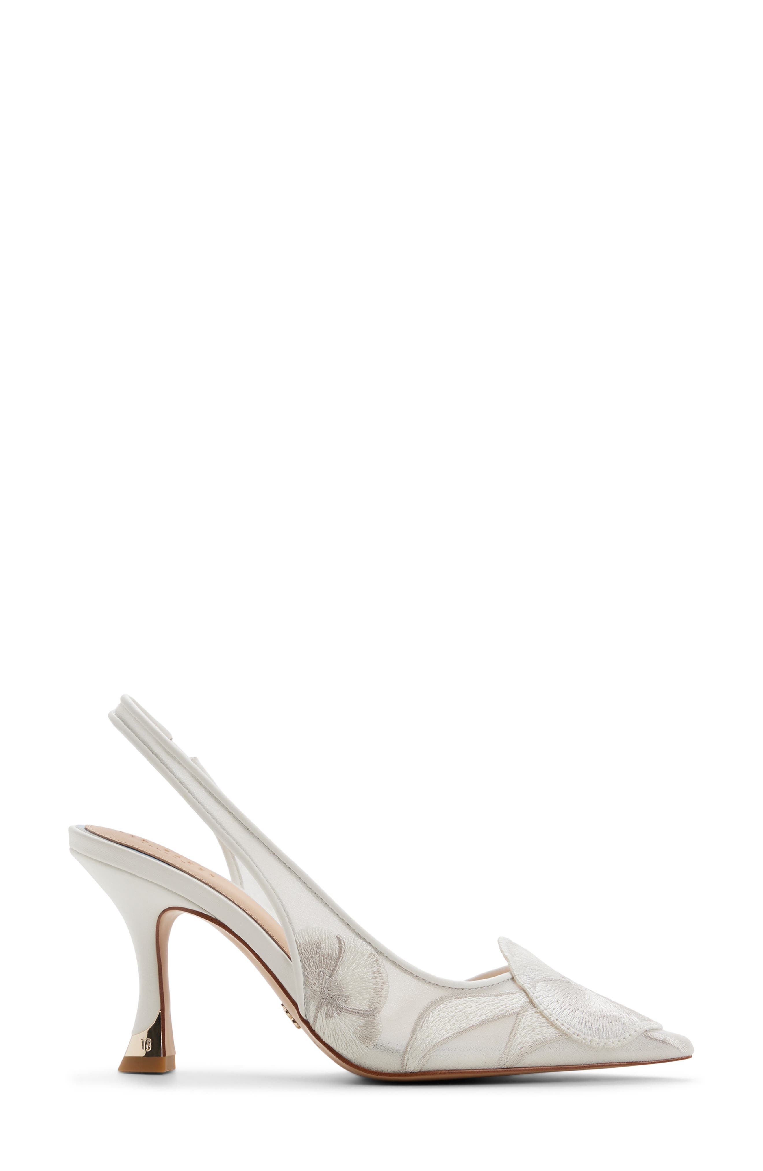 Ted Baker Ari Slingback Pointed Toe Pump, Alternate, color, White