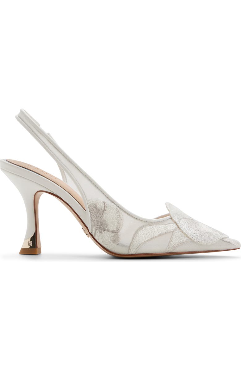 Ted Baker Ari Slingback Pointed Toe Pump, Alternate, color, White