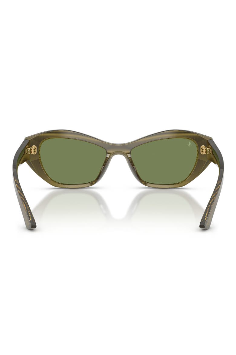 53mm Cat Eye Sunglasses, Alternate, color, STRIPED GREEN / GREEN RED