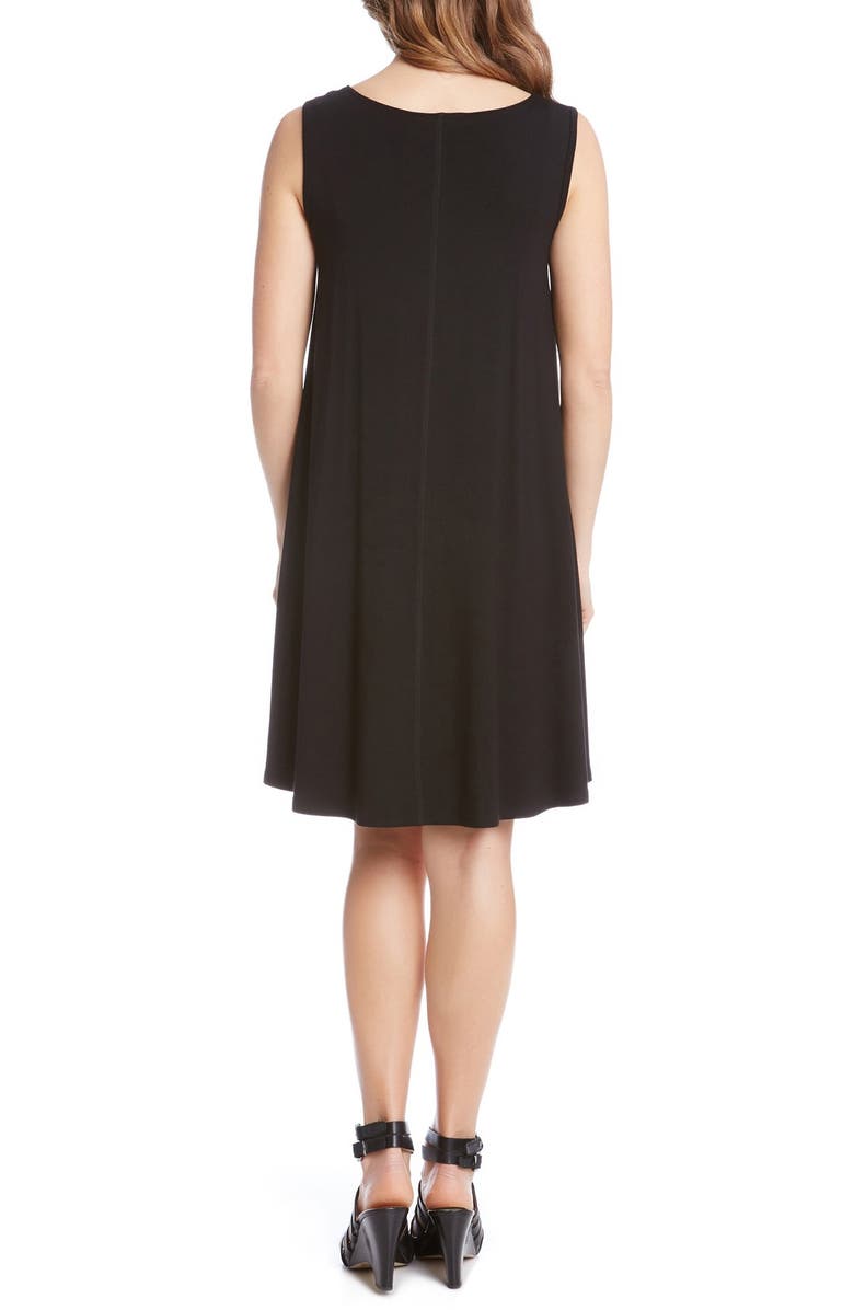 Karen Kane 'Maggie' Sleeveless Trapeze Dress, Alternate, color, Black