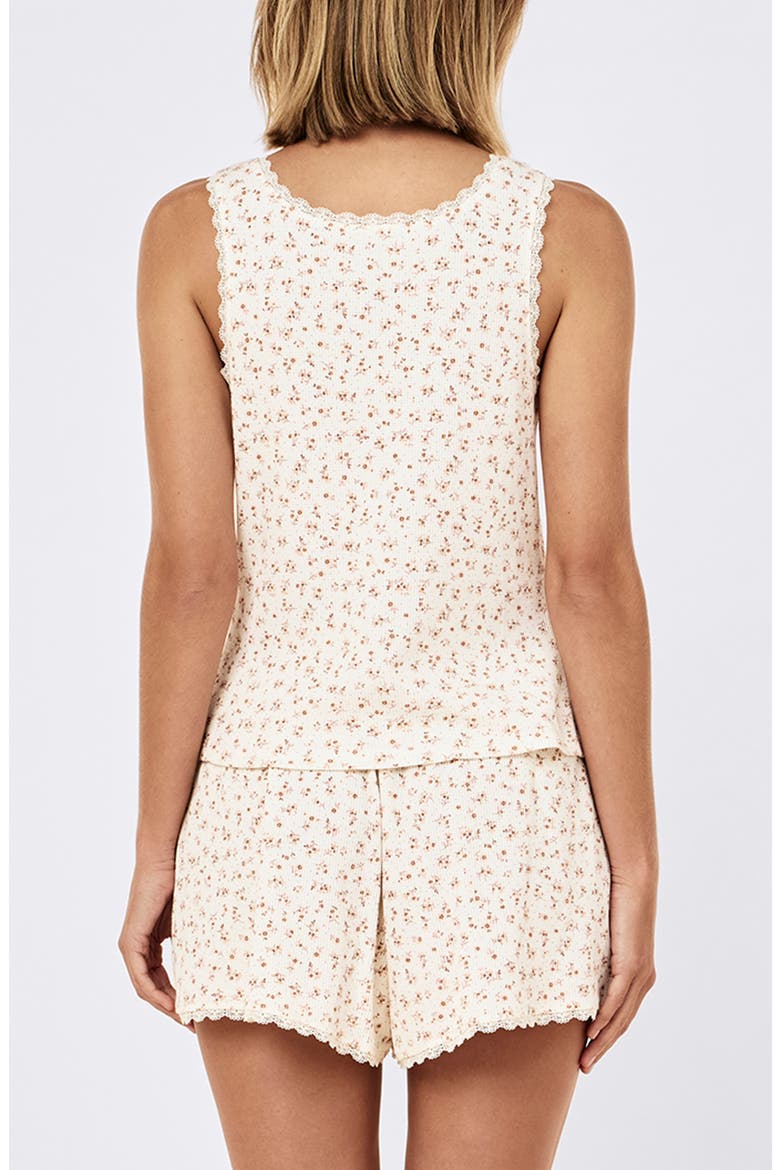 Claire Floral Waffle Knit Short Pajamas, Alternate, color, LOTTIE DITSY