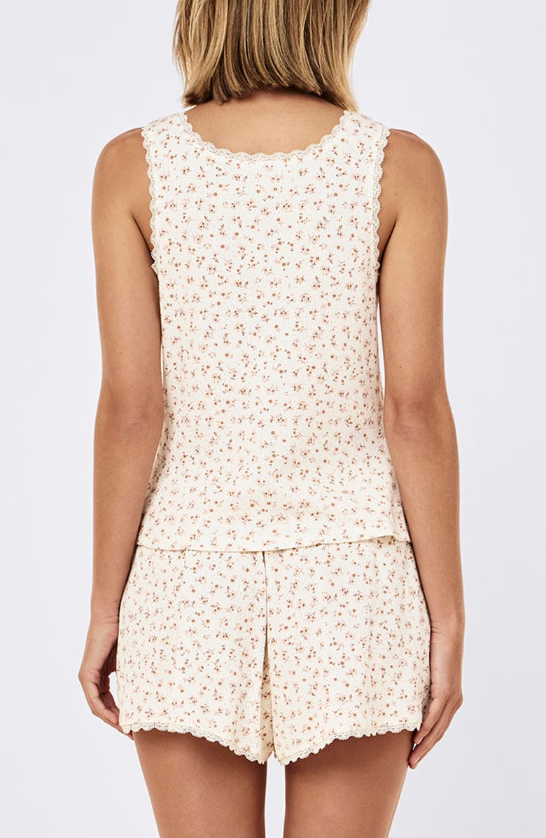 Papinelle Claire Floral Waffle Knit Short Pajamas, Alternate, color, Lottie Ditsy
