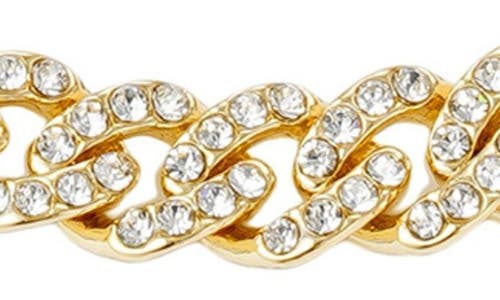 Adornia Crystal Curb Chain Bracelet In Gold