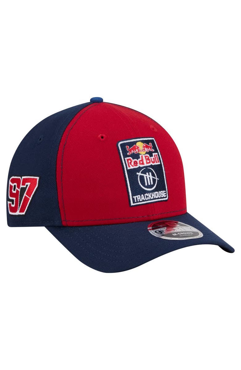 New Era Men's New Era Red/Navy Shane van Gisbergen Trackhouse Driver Number Side Patch 9FORTY M-Crown Adjustable Hat, Main, color, Red