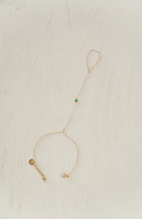 Joiana Jewelry Bezel Hand Chain In Gold