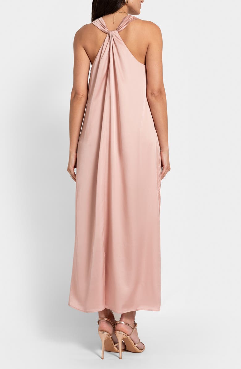 Seraphine Convertible Satin Maternity Maxi Dress, Alternate, color, Blush